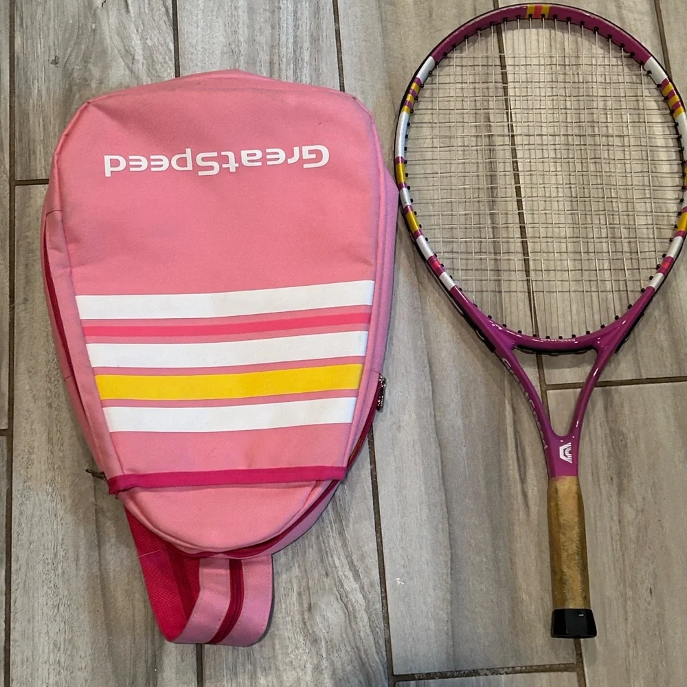 Pink Tennis Racket Set for Kids - Picture 1 of 2